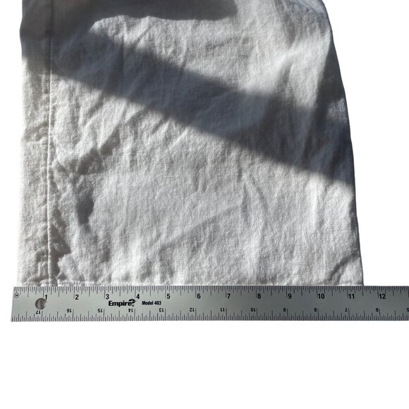 Abercrombie & Fitch White Wide Leg Pants with High Waist and Pleats - Picture 10 of 12